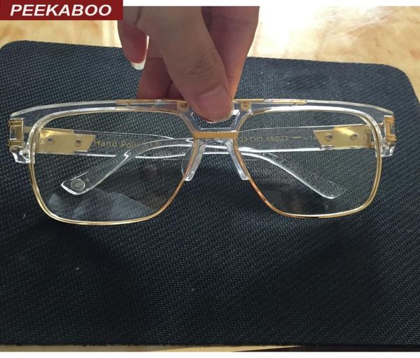 peekaboo new fashion oversized gold clear frame glasses square designer brand frames for eyeglasses male female big7153009, Silver
peekaboo new fashion oversized gold clear frame glasses square designer brand frames for eyeglasses male female big7153009, Silver