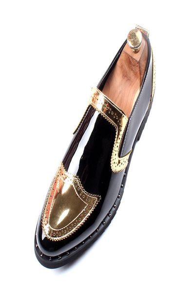 designer black gold patent leather wedding formal shoes men work dress shoes loafers banquet party office oxford shoes for men7030020
designer black gold patent leather wedding formal shoes men work dress shoes loafers banquet party office oxford shoes for men7030020