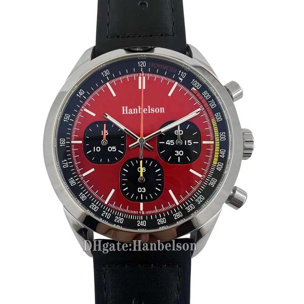 chronograph mens watch vintage racing dial quartz miyota movement red face black leather strap designer 46mm male wristwatch 5248f, Slivery;brown
chronograph mens watch vintage racing dial quartz miyota movement red face black leather strap designer 46mm male wristwatch 5248f, Slivery;brown