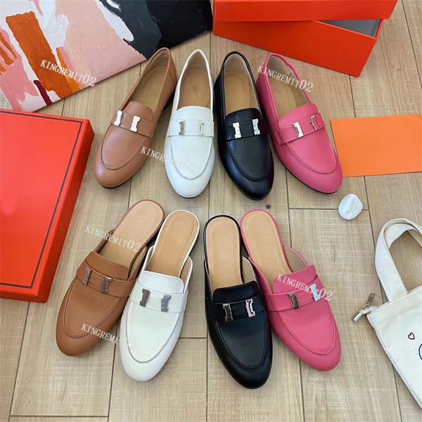 designer shoes pairs loafers women shoes leather slippers metal chain casual shoe flat mules with box, Black
designer shoes pairs loafers women shoes leather slippers metal chain casual shoe flat mules with box, Black