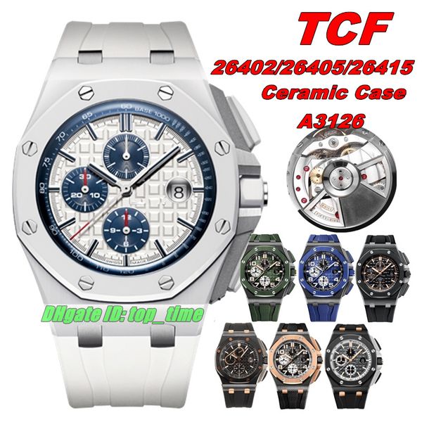 tc factory watches tcf 26402 44mm ceramic case cal.3126 / eta7750 automatic chronograph mens watch white dial rubber strap gents wristwatche, Slivery;brown
tc factory watches tcf 26402 44mm ceramic case cal.3126 / eta7750 automatic chronograph mens watch white dial rubber strap gents wristwatche, Slivery;brown