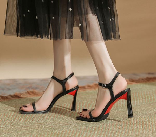 new high heel sandals summer women's high heel shoes black simple square toe slim heels size 34-40
new high heel sandals summer women's high heel shoes black simple square toe slim heels size 34-40