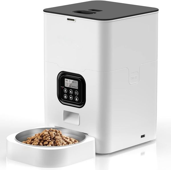 yuexuan automatic cat dog pet feeders dry food dispenser with desiccant bag timed programmable portion size control 4 meals per day 10s voic
yuexuan automatic cat dog pet feeders dry food dispenser with desiccant bag timed programmable portion size control 4 meals per day 10s voic