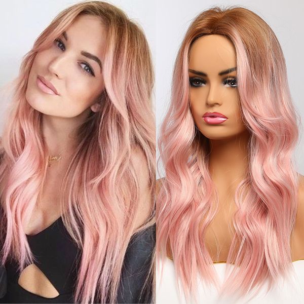 ombre light brown to pink natural long wave wigs heat resistant synthetic wigs halloween wigs for women, Black
ombre light brown to pink natural long wave wigs heat resistant synthetic wigs halloween wigs for women, Black