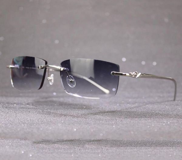 designer rimless sunglasses for men and women luxury glasses frame with panther decoration classic trendy eyewear male female9650489, White;black
designer rimless sunglasses for men and women luxury glasses frame with panther decoration classic trendy eyewear male female9650489, White;black