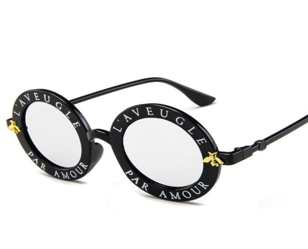 whole round sunglasses english letters little bee sun glasses men women glasses designer fashion male female 1136328, White;black
whole round sunglasses english letters little bee sun glasses men women glasses designer fashion male female 1136328, White;black