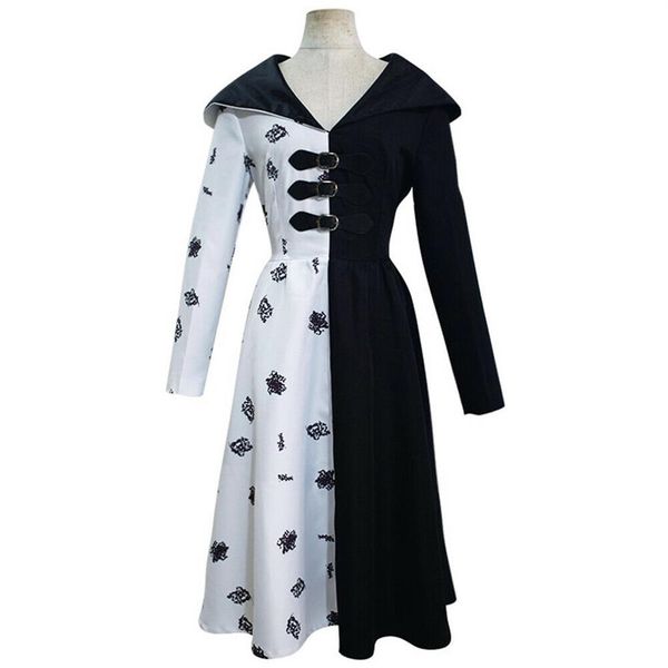 cruella cosplay costume black white dress outfits halloween carnival suit2703
cruella cosplay costume black white dress outfits halloween carnival suit2703