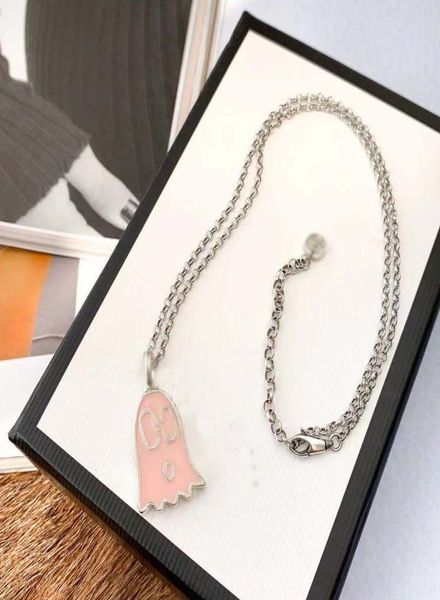 g brand ghost necklace double pendant epoxy enamel elf clavicle chain1889048, Silver
g brand ghost necklace double pendant epoxy enamel elf clavicle chain1889048, Silver