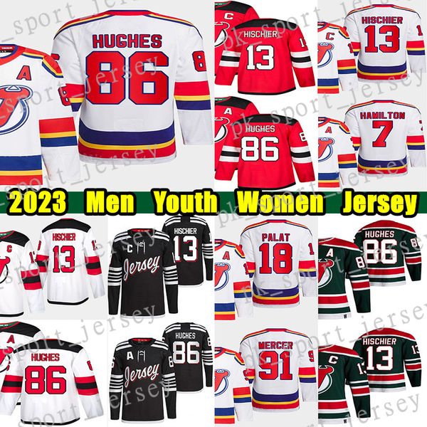 #86 jack hughes reverse retro hockey jersey #43 luke hughes jesper bratt nico hischier dougie hamilton ondrej palat martin brodeur dawson me, Black;red
#86 jack hughes reverse retro hockey jersey #43 luke hughes jesper bratt nico hischier dougie hamilton ondrej palat martin brodeur dawson me, Black;red