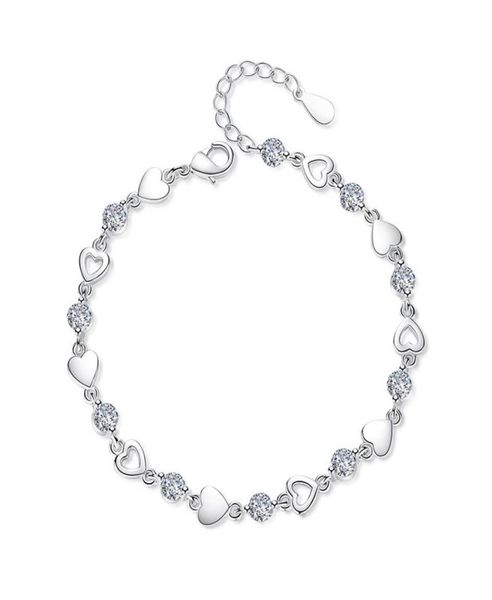 love sweet heart charm bracelets s925 sterling silver white purple crystal shining link bracelet jewelry beauty for girls1245278, Golden;silver
love sweet heart charm bracelets s925 sterling silver white purple crystal shining link bracelet jewelry beauty for girls1245278, Golden;silver