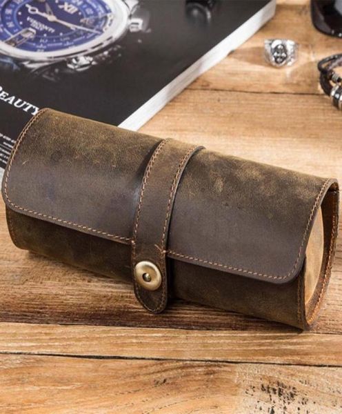 jewelry pouches 3 slots genuine leather watch roll travel case portable vintage horse display watch storage box organizers5858800, Pink;blue
jewelry pouches 3 slots genuine leather watch roll travel case portable vintage horse display watch storage box organizers5858800, Pink;blue