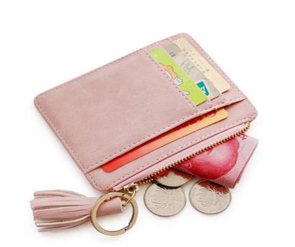 card holders maleather mini tassel women holder cute credit id zipper wallet case change coin purse keychain nubuck2016735, Brown;gray
card holders maleather mini tassel women holder cute credit id zipper wallet case change coin purse keychain nubuck2016735, Brown;gray