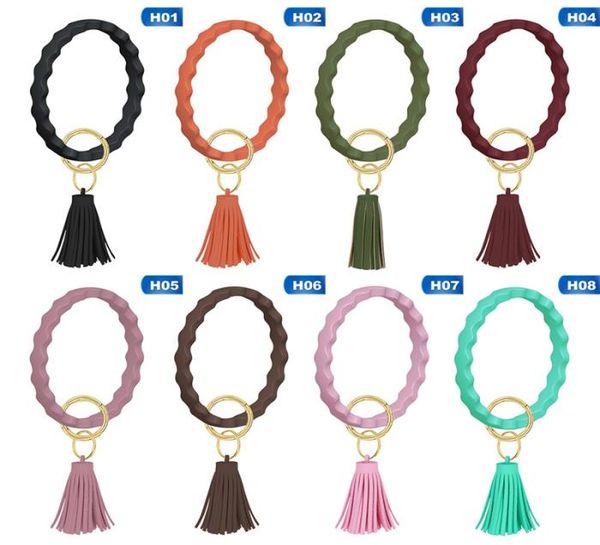fashion silica gel bracelets with tassel pendant portable solid color round silicone keyring for women trendy wrist accessory8629237, Silver
fashion silica gel bracelets with tassel pendant portable solid color round silicone keyring for women trendy wrist accessory8629237, Silver