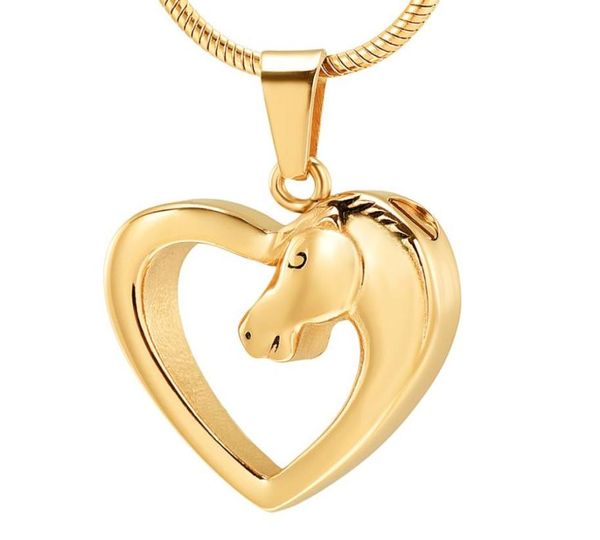 ijd10044 gold heart cremation necklace horse head inlay memorial urn locket loss of love stainless steel cremation jewelry6020654, Silver 
ijd10044 gold heart cremation necklace horse head inlay memorial urn locket loss of love stainless steel cremation jewelry6020654, Silver