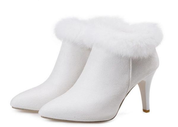 keep warm white fur boots winter ankle boots for wedding party plus size 33 34 to 40 41 42 43 women high heel shoes 4 colors4763955, Black
keep warm white fur boots winter ankle boots for wedding party plus size 33 34 to 40 41 42 43 women high heel shoes 4 colors4763955, Black