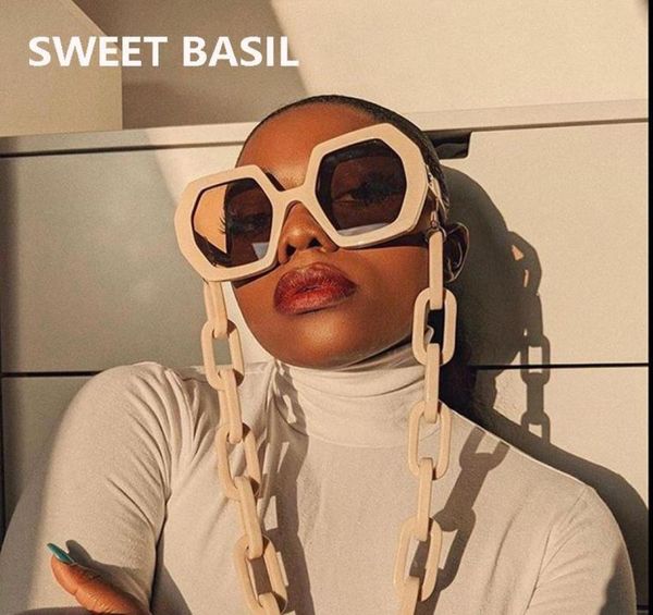 sunglasses cool large oversized women retro brand designer big chain sun glasses female shade eyewear hexagon uv400 style5869433, White;black
sunglasses cool large oversized women retro brand designer big chain sun glasses female shade eyewear hexagon uv400 style5869433, White;black
