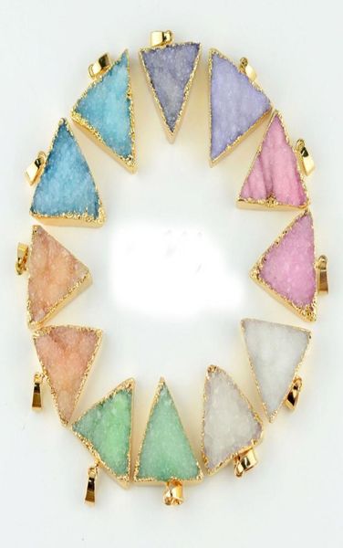druzy quartz crystal charm pendant gold plated triangle necklace pendant diy druzy jewelry ps13338197107, Silver
druzy quartz crystal charm pendant gold plated triangle necklace pendant diy druzy jewelry ps13338197107, Silver