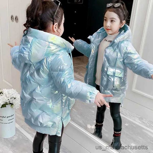 down coat new 2023 winter girls' cotton jacket shiny surface stylish warm outerwear for kids coats down parkas children's clothing, Blue;gray
down coat new 2023 winter girls' cotton jacket shiny surface stylish warm outerwear for kids coats down parkas children's clothing, Blue;gray