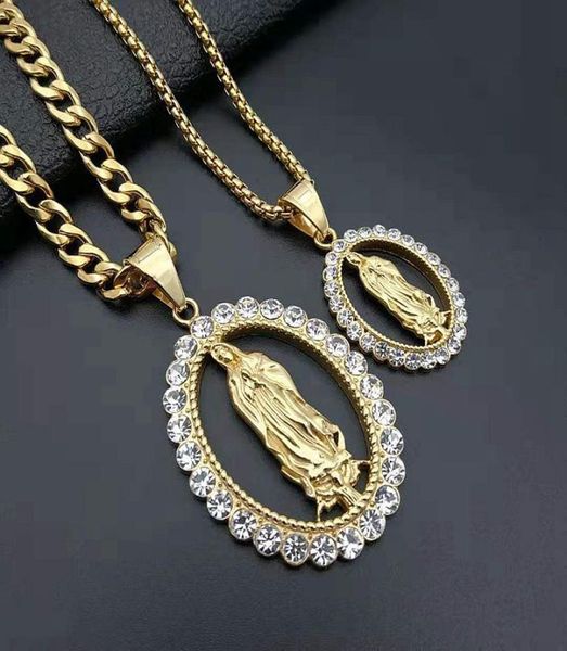 the virgin mary pendant necklace stainless steel madonna hip hop mother of christ catholic guadalupe pendants with crystal rhinest6456434, Silver
the virgin mary pendant necklace stainless steel madonna hip hop mother of christ catholic guadalupe pendants with crystal rhinest6456434, Silver