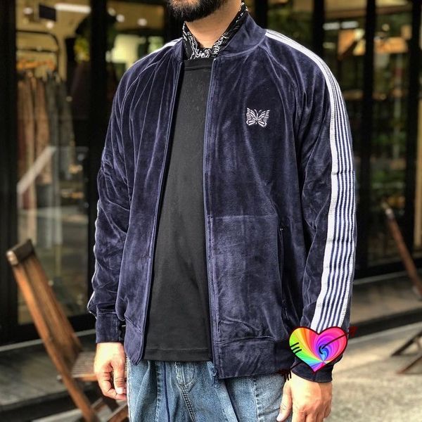 mens jackets blue white ribbon needles men women butterfly embroidery dark velvet awge needlees track jacket outerwear 230904, Black;brown
mens jackets blue white ribbon needles men women butterfly embroidery dark velvet awge needlees track jacket outerwear 230904, Black;brown