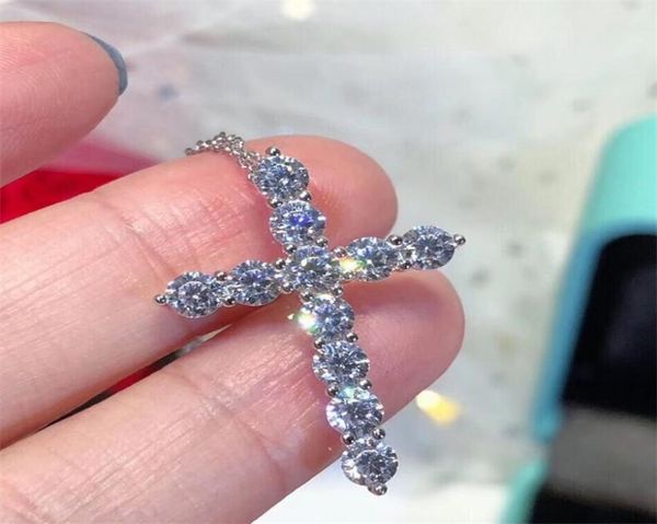 new ins cross pendant luxury jewelry 925 sterling silver round cut white z cz diamond gemstones lucky party women necklace wit5965236
new ins cross pendant luxury jewelry 925 sterling silver round cut white z cz diamond gemstones lucky party women necklace wit5965236
