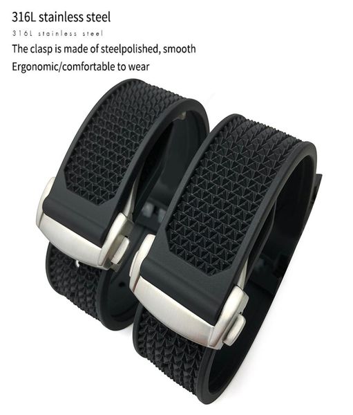 watch bands 20mm 21mm 22mm rubber silicone watchband fit for omega speedmaster watch strap stainless steel deployment6459400, Black;brown
watch bands 20mm 21mm 22mm rubber silicone watchband fit for omega speedmaster watch strap stainless steel deployment6459400, Black;brown