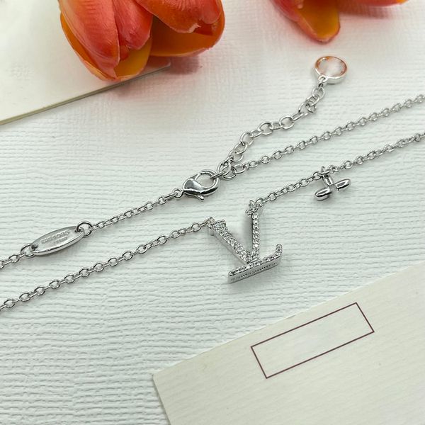 never fading 18k gold plated luxury brand designer pendants necklaces letter choker pendant necklace beads chain jewelry accessories gifts, Silver
never fading 18k gold plated luxury brand designer pendants necklaces letter choker pendant necklace beads chain jewelry accessories gifts, Silver