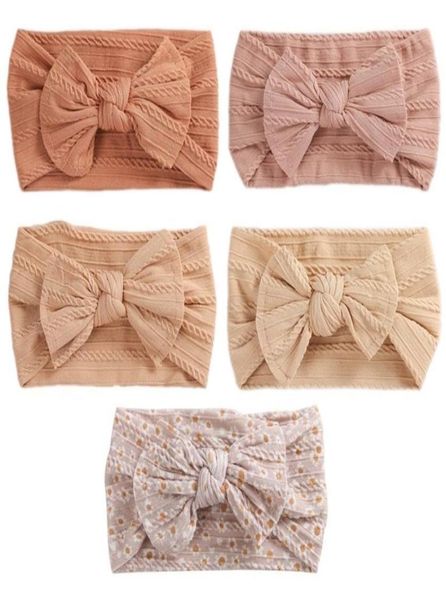 5pcslot cable bow baby headband soft elastic print nylon headbands set turban born for children hair accessories w2203162675648, Silver
5pcslot cable bow baby headband soft elastic print nylon headbands set turban born for children hair accessories w2203162675648, Silver