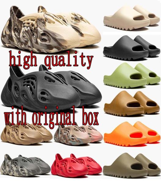 

runners slide womens slippers desert sandals bone pure resin summer slides shoes orange earth brown runner soot onyx men fashion women beach, Black