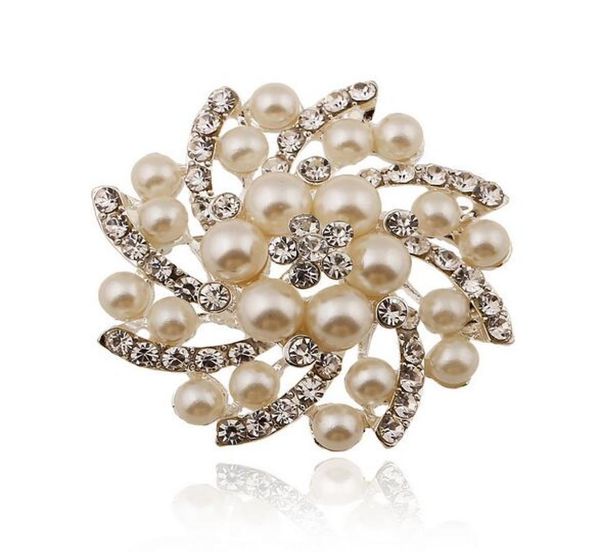 2 inch rhodium silver plated clear crystal and ivory pearl wedding brooch bouquet pins accessory2137127, Gray
2 inch rhodium silver plated clear crystal and ivory pearl wedding brooch bouquet pins accessory2137127, Gray