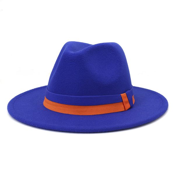 wide brim hats bucket faux wool felt jazz fedora with patchwork ribbon band solid color panama cap for women men formal hat 230905, Blue;gray
wide brim hats bucket faux wool felt jazz fedora with patchwork ribbon band solid color panama cap for women men formal hat 230905, Blue;gray