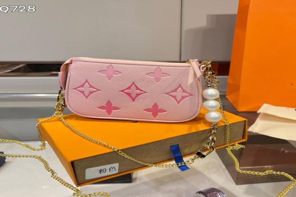 women luxurys designers mini bags handbag wallet imprint fiower 2 golden chains with pearl bag genuine leather messenger ladies wa1284469, Red;black
women luxurys designers mini bags handbag wallet imprint fiower 2 golden chains with pearl bag genuine leather messenger ladies wa1284469, Red;black
