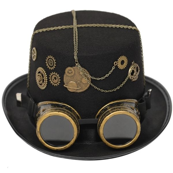 wide brim hats bucket steampunk hat wool victorian with goggles costume gothic hippies caps halloween props 230905, Blue;gray
wide brim hats bucket steampunk hat wool victorian with goggles costume gothic hippies caps halloween props 230905, Blue;gray