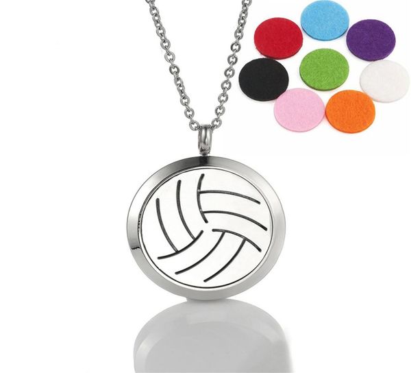 volleyball aromatherapy pendant diffuser essential oil stainless steel locket necklace with ajustable chain and 8 refill pads6068438, Silver
volleyball aromatherapy pendant diffuser essential oil stainless steel locket necklace with ajustable chain and 8 refill pads6068438, Silver