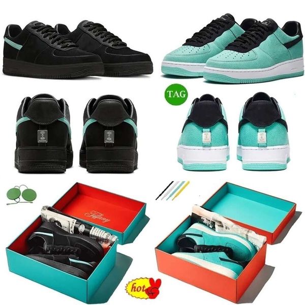 shoes af 1 low tiffany black blue 1837 fashion sneakers with original box