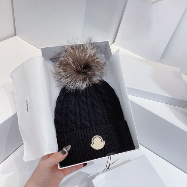 high version luxury knit hat designer initials women's men's matching fox hairball beanie autumn/winter warm women's windpr, Blue;gray
high version luxury knit hat designer initials women's men's matching fox hairball beanie autumn/winter warm women's windpr, Blue;gray