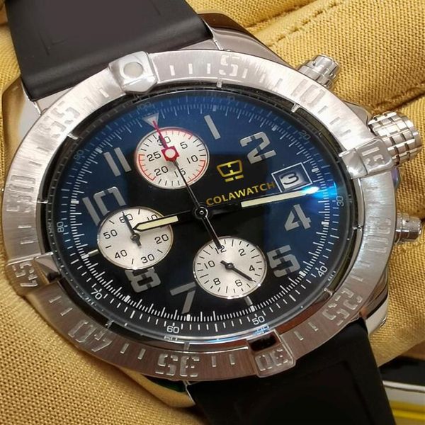 fashion wristwatches reveng ii 44mm japanese quartz timing chronography work movement men's wristwatches2123, Slivery;brown
fashion wristwatches reveng ii 44mm japanese quartz timing chronography work movement men's wristwatches2123, Slivery;brown