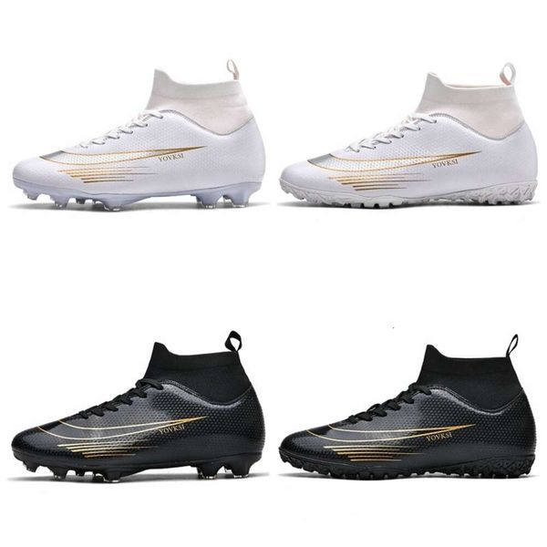 mens womens high football boots youth ag tf soccer shoes black white professional training shoes for boys girls
mens womens high football boots youth ag tf soccer shoes black white professional training shoes for boys girls
