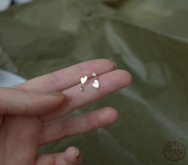 stud 925 sterling silver plating 14k gold simple crystal heart asymmetrical earrings women romantic sweet birthday jewelry gift9298193, Golden;silver
stud 925 sterling silver plating 14k gold simple crystal heart asymmetrical earrings women romantic sweet birthday jewelry gift9298193, Golden;silver