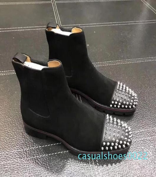 fashion luxury men boots design men ankle boots low heels genuine leather suede with rivets melon spikes short knight c227229276, Black
fashion luxury men boots design men ankle boots low heels genuine leather suede with rivets melon spikes short knight c227229276, Black
