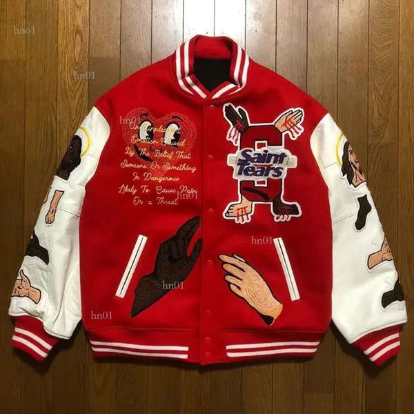 men designer jacket jesus embroidery saint baseball streetwear patchwork l asap rocky haruku college varsity bomber coat couples418, Black
men designer jacket jesus embroidery saint baseball streetwear patchwork l asap rocky haruku college varsity bomber coat couples418, Black