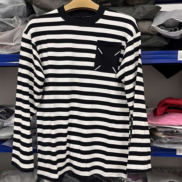 new arrival maison martin margiela long sleeve classic stripe four-corner label embroidery clothing loose long sleeve, Black
new arrival maison martin margiela long sleeve classic stripe four-corner label embroidery clothing loose long sleeve, Black
