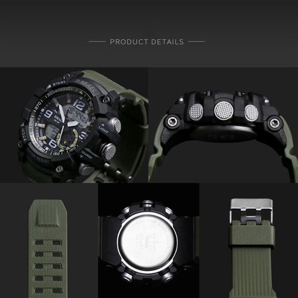 smael watch sport men's wristwatch led digital clock waterproof dual time wristwatch military watch 1617 mens watches militar2675, Slivery;brown
smael watch sport men's wristwatch led digital clock waterproof dual time wristwatch military watch 1617 mens watches militar2675, Slivery;brown
