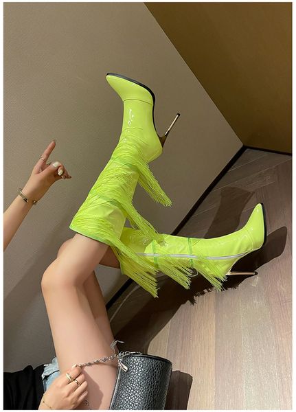 fashion pointed toe fringe sequined mid calf boots for women zip metallic glitter elegant dress long boots for girls party shoes plus size, Black
fashion pointed toe fringe sequined mid calf boots for women zip metallic glitter elegant dress long boots for girls party shoes plus size, Black