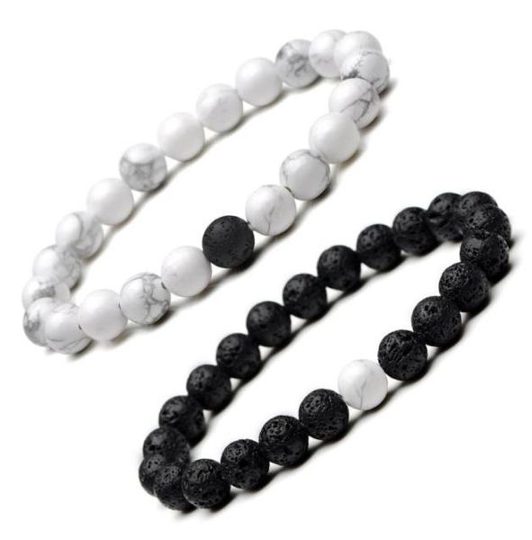 handmade white turquoise natural stone lava stone bracelet essential oil diffuser couples bracelets jewelry2555629, Black
handmade white turquoise natural stone lava stone bracelet essential oil diffuser couples bracelets jewelry2555629, Black