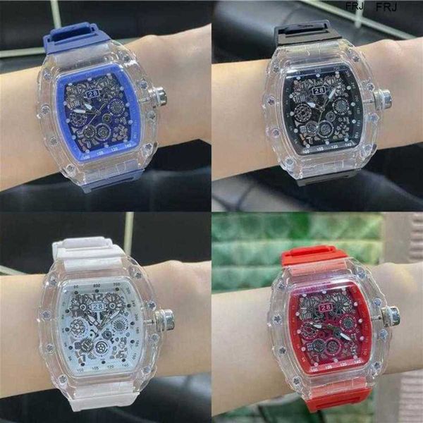 designer watches richads milles miller mens and womens transparent plastic case barrel shaped large hollow out dial quartz silicone tape, Slivery;black
designer watches richads milles miller mens and womens transparent plastic case barrel shaped large hollow out dial quartz silicone tape, Slivery;black