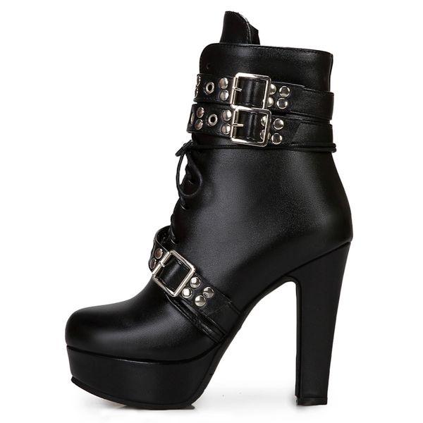 women ankle boots platform lace up high heel short female buckle autumn winter ladies shoe large size 50 for girls party shoes, Black
women ankle boots platform lace up high heel short female buckle autumn winter ladies shoe large size 50 for girls party shoes, Black