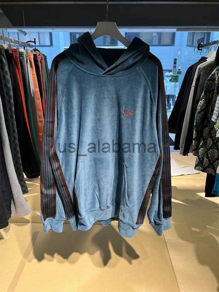 men's hoodies sweatshirts 2023 line needles velvet hoodie men women oversized embroidery butterfly pullover awge sweatshirts x0905, Black
men's hoodies sweatshirts 2023 line needles velvet hoodie men women oversized embroidery butterfly pullover awge sweatshirts x0905, Black