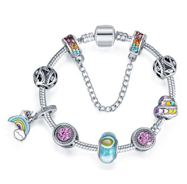 rainbow series european charm bracelets for women 925 sterling silver chain bracelets & bangles diy jewelry with custom logo5159295, Black
rainbow series european charm bracelets for women 925 sterling silver chain bracelets & bangles diy jewelry with custom logo5159295, Black