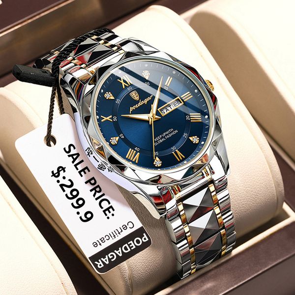 wristwatches poedagar brand luxury man wristwatch waterproof luminous date week men watches stainless steel quartz mens watch male reloj 230, Slivery;brown
wristwatches poedagar brand luxury man wristwatch waterproof luminous date week men watches stainless steel quartz mens watch male reloj 230, Slivery;brown